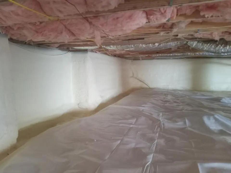 Crawl space encapsulation with closed-cell spray foam for Spray Foam Roofing in Brownfields